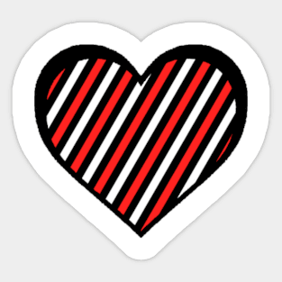 Heart stripes lines 8 bit 8bit pixel art Sticker